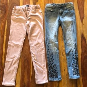 Set of two NWOT gap girls 7 slim stretch jeans